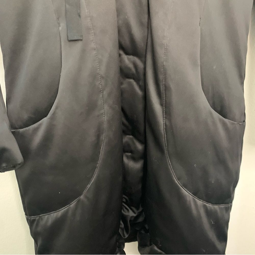 Elie Tahari Long Black Puffer Jacket - Picture 11 of 16